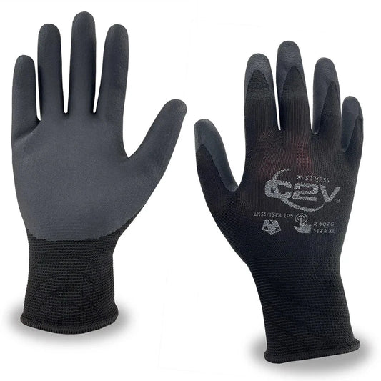 X-Stress Foam Nitrile Palm Coated work gloves - 12 pair